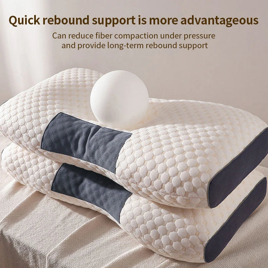 "Orthopedic Neck Pillow – Soybean Fiber SPA Massage for Better Sleep and Neck Protection"
